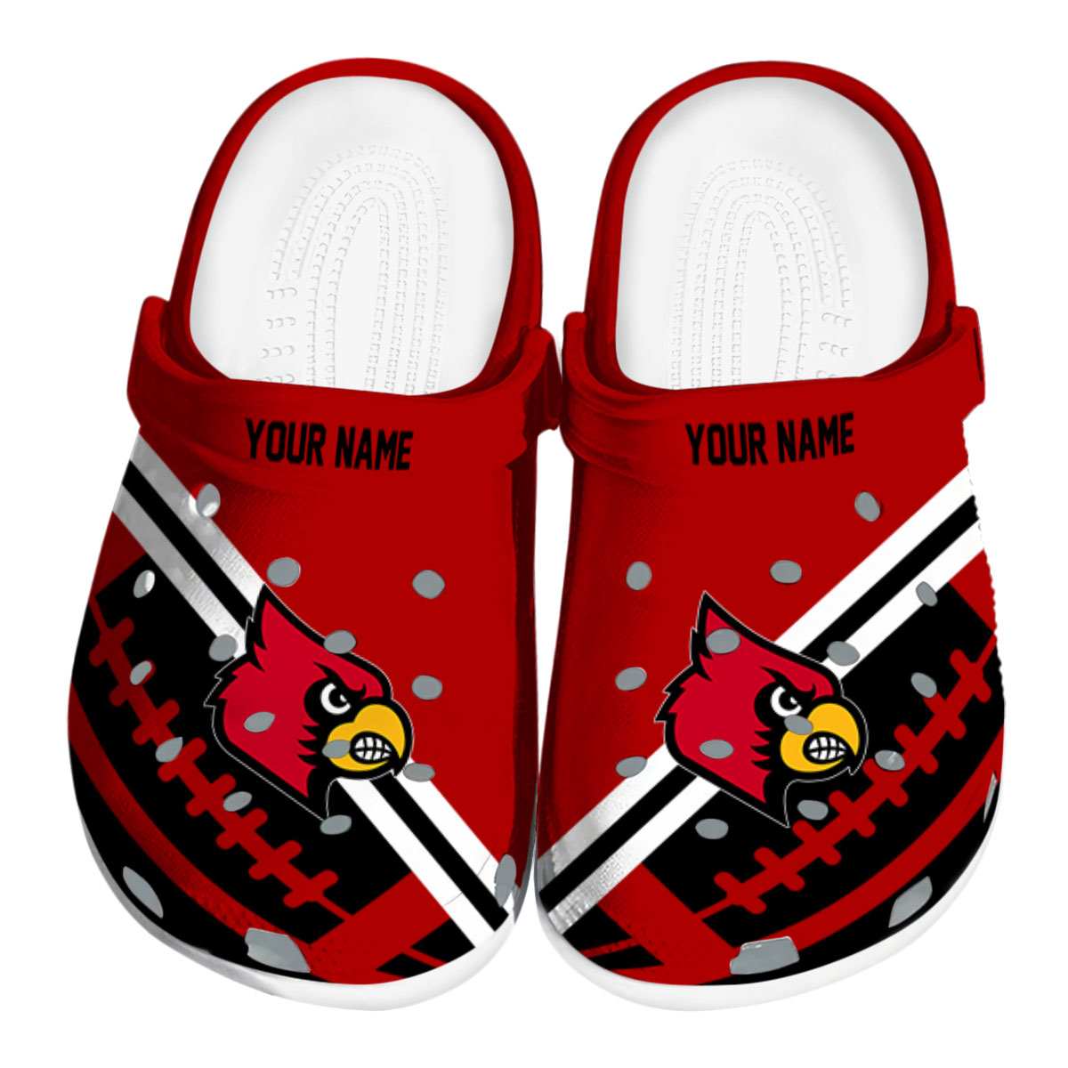 Louisville Cardinals NCAA Sport Crocs Crocband Clogs Shoes Comfortable For Men Women and Kids