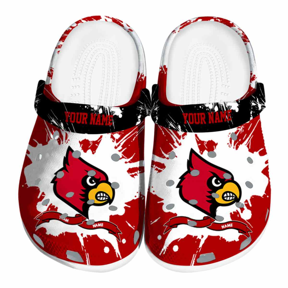 Louisville Cardinals NCAA Sport Crocs Crocband Clogs Shoes Comfortable For Men Women and Kids