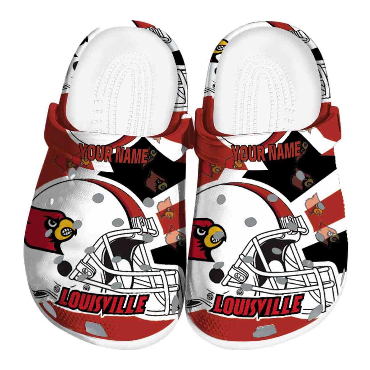 Louisville Cardinals NCAA Sport Crocs Crocband Clogs Shoes Comfortable For Men Women and Kids