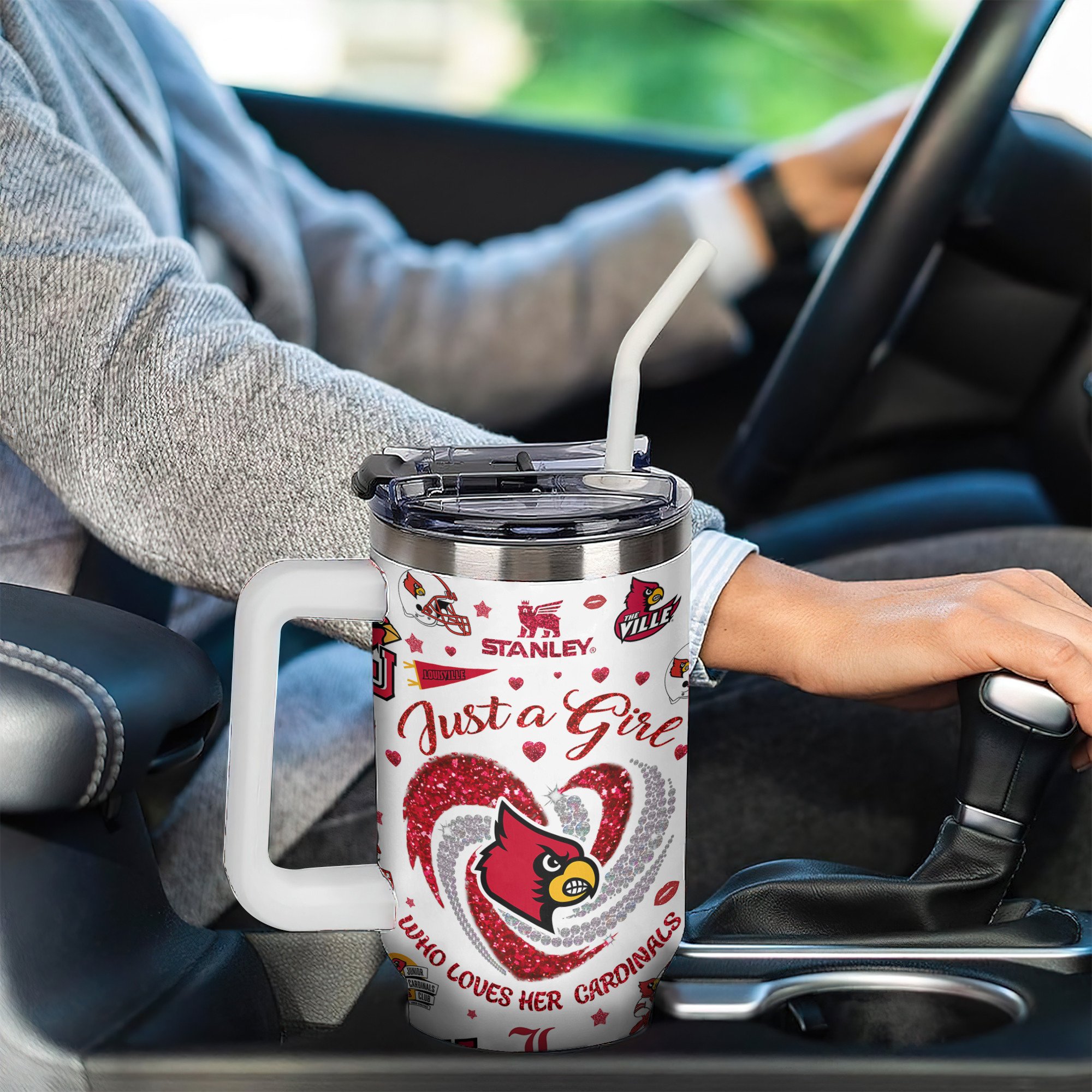 Louisville Cardinals NCAA Sports Custom Stanley Cup 40 oz 30 oz Tumbler With HandleTVC2301313 - Image 4