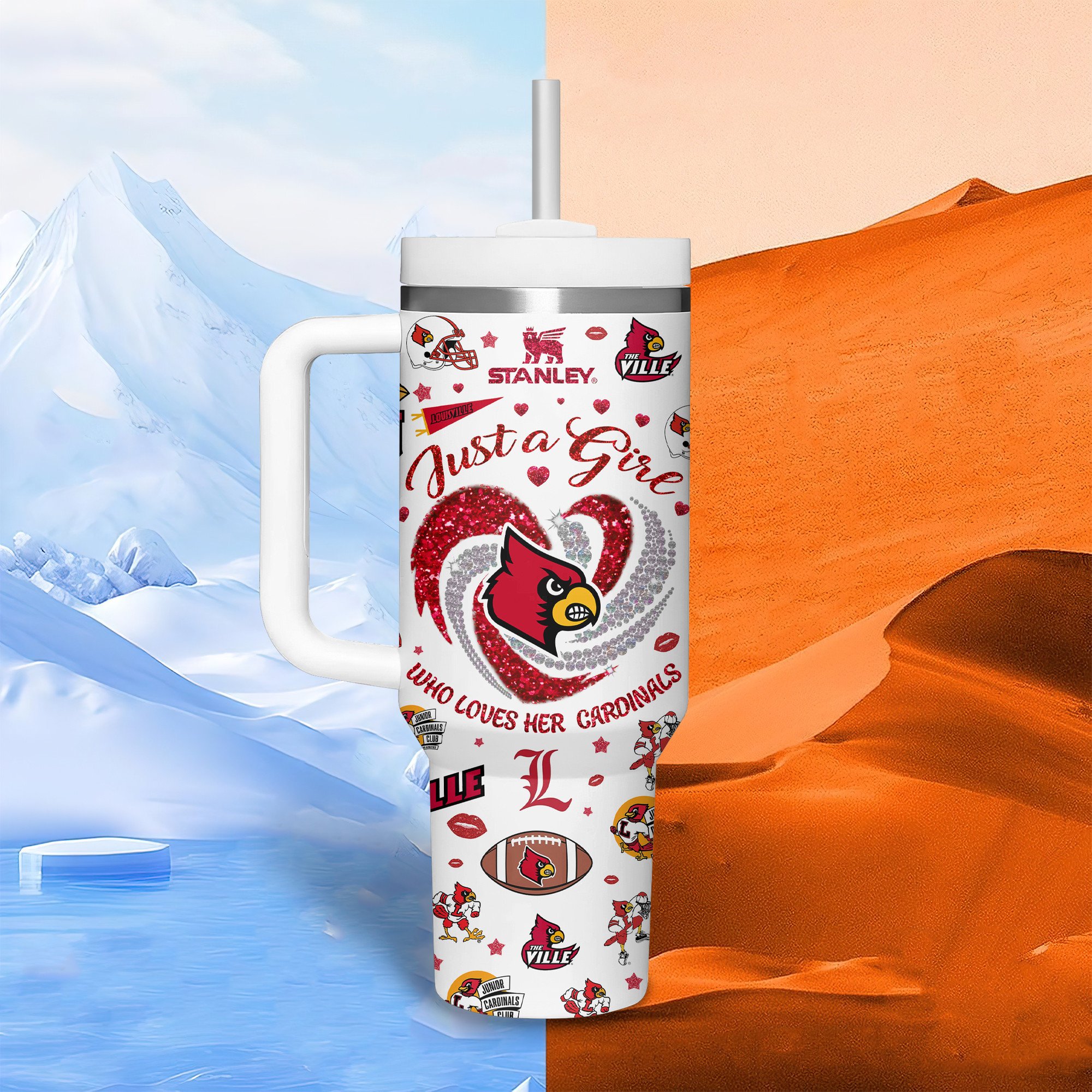 Louisville Cardinals NCAA Sports Custom Stanley Cup 40 oz 30 oz Tumbler With HandleTVC2301313 - Image 6