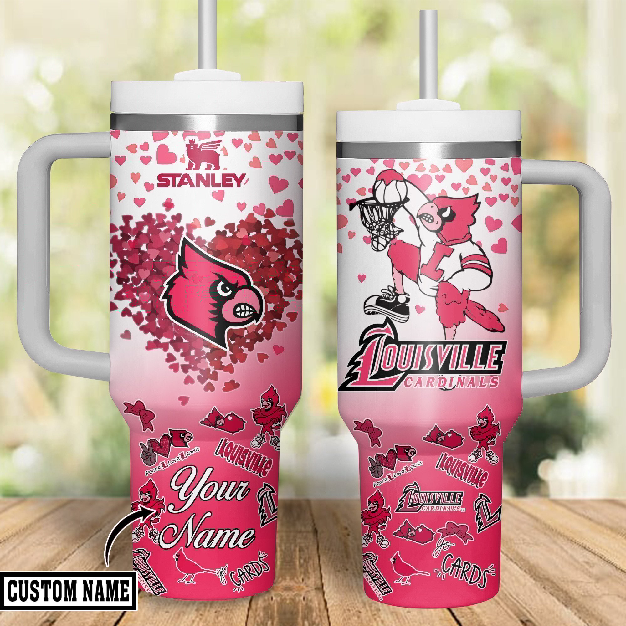 Louisville Cardinals NCAA Sports Custom Stanley Cup 40 oz 30 oz Tumbler With HandleTVC2301314