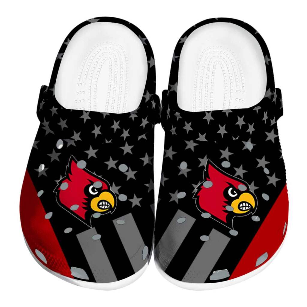 Louisville Cardinals Stellar Stripes Theme ClogTVC180112