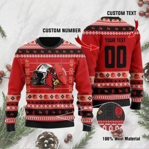 Louisville Cardinals Ugly Christmas Sweater Adult 3D Funny Matching for family