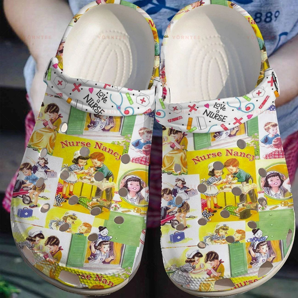 Love A Nurse Gift For Lover Rubber clog Shoes Comfy Footwear