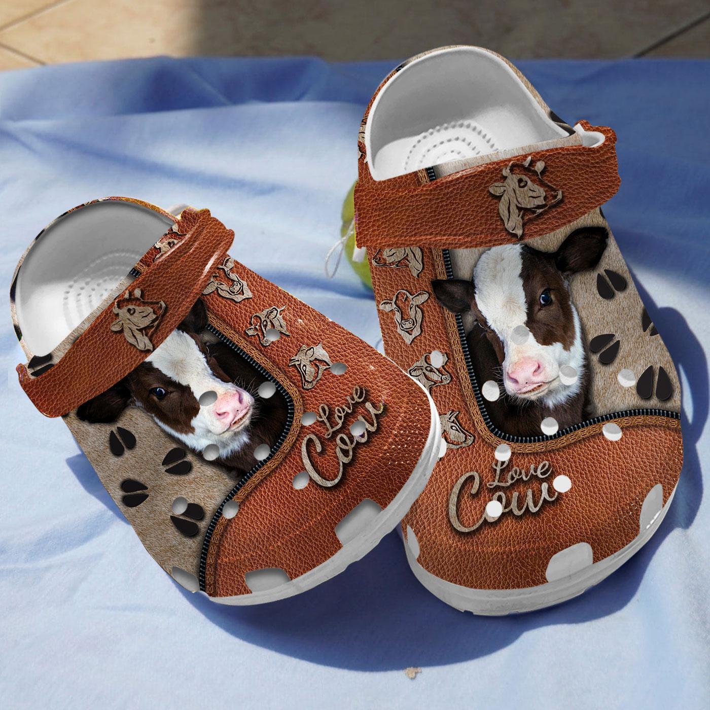 Love Baby Cows Crocs Crocband Clogs Shoes Comfortable For Men Women and Kids