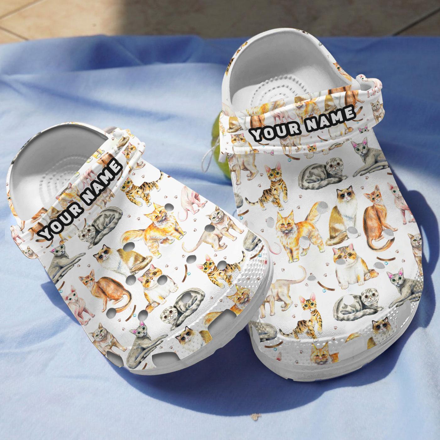 Love Cats Crocs Crocband Clogs Shoes Comfortable For Men Women and Kids