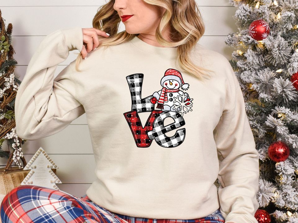 Love Christmas Snowman Sweatshirt