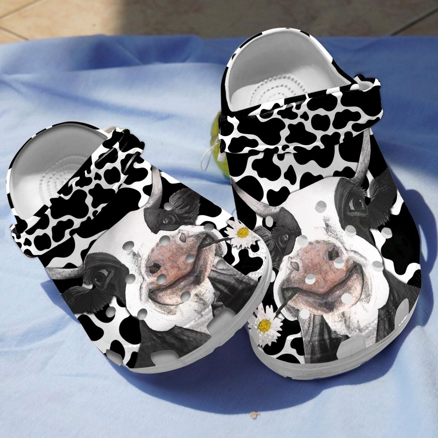 Love Cow Crocs Crocband Clogs Shoes Comfortable For Men Women and Kids