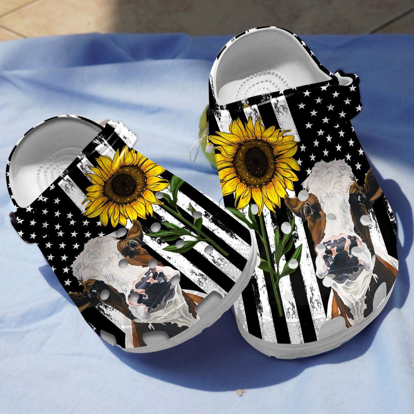 Love Cow Crocs Crocband Clogs Shoes Comfortable For Men Women and Kids