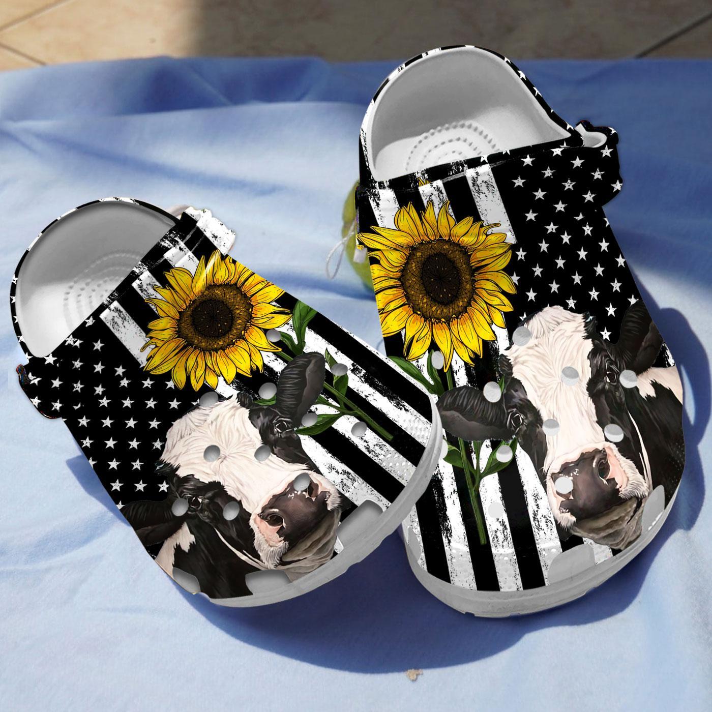 Love Cow Crocs Crocband Clogs Shoes Comfortable For Men Women and Kids