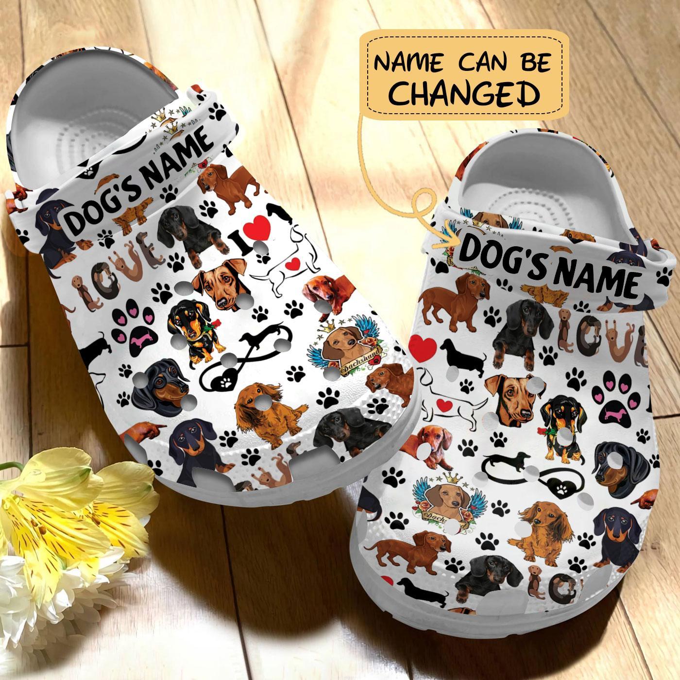 Love Dachshund Dog Crocs Crocband Clogs Shoes Comfortable For Men Women and Kids - Image 2
