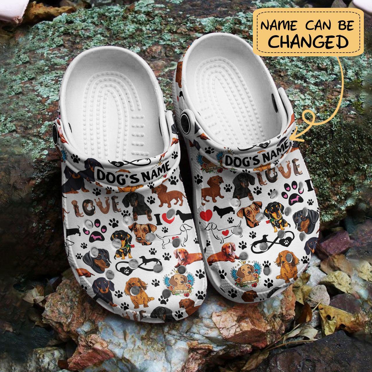 Love Dachshund Dog Crocs Crocband Clogs Shoes Comfortable For Men Women and Kids - Image 3