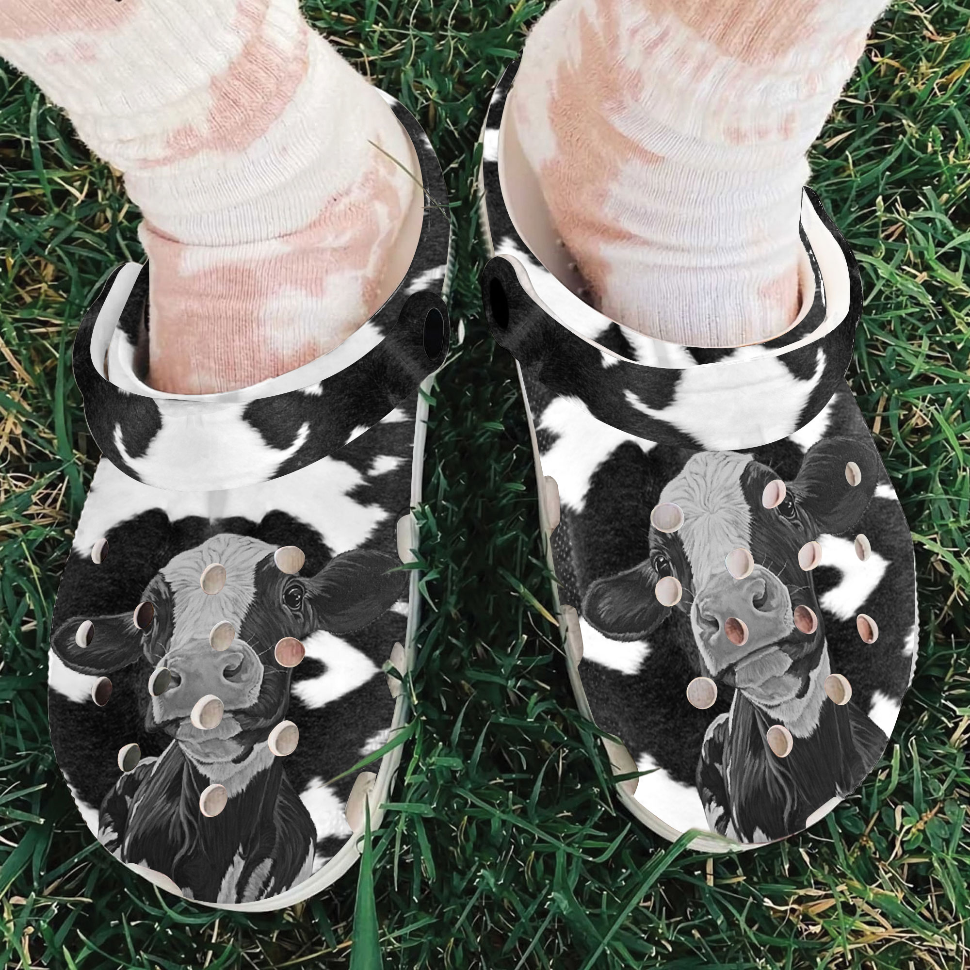 Love Dairy Cow Crocs Crocband Clogs Shoes Comfortable For Men Women and Kids