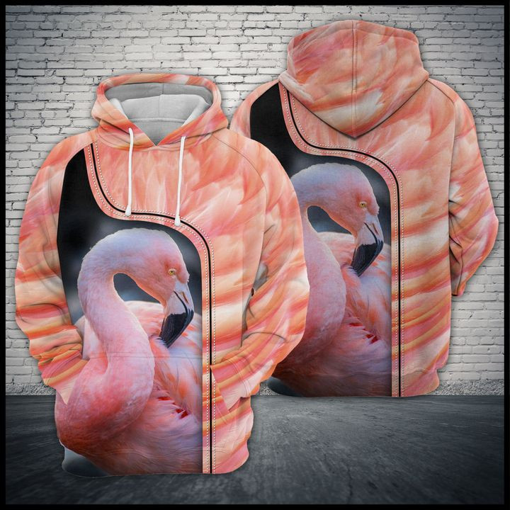 Love Flamingo 3D All Over Print Hoodie, Zip Hoodie