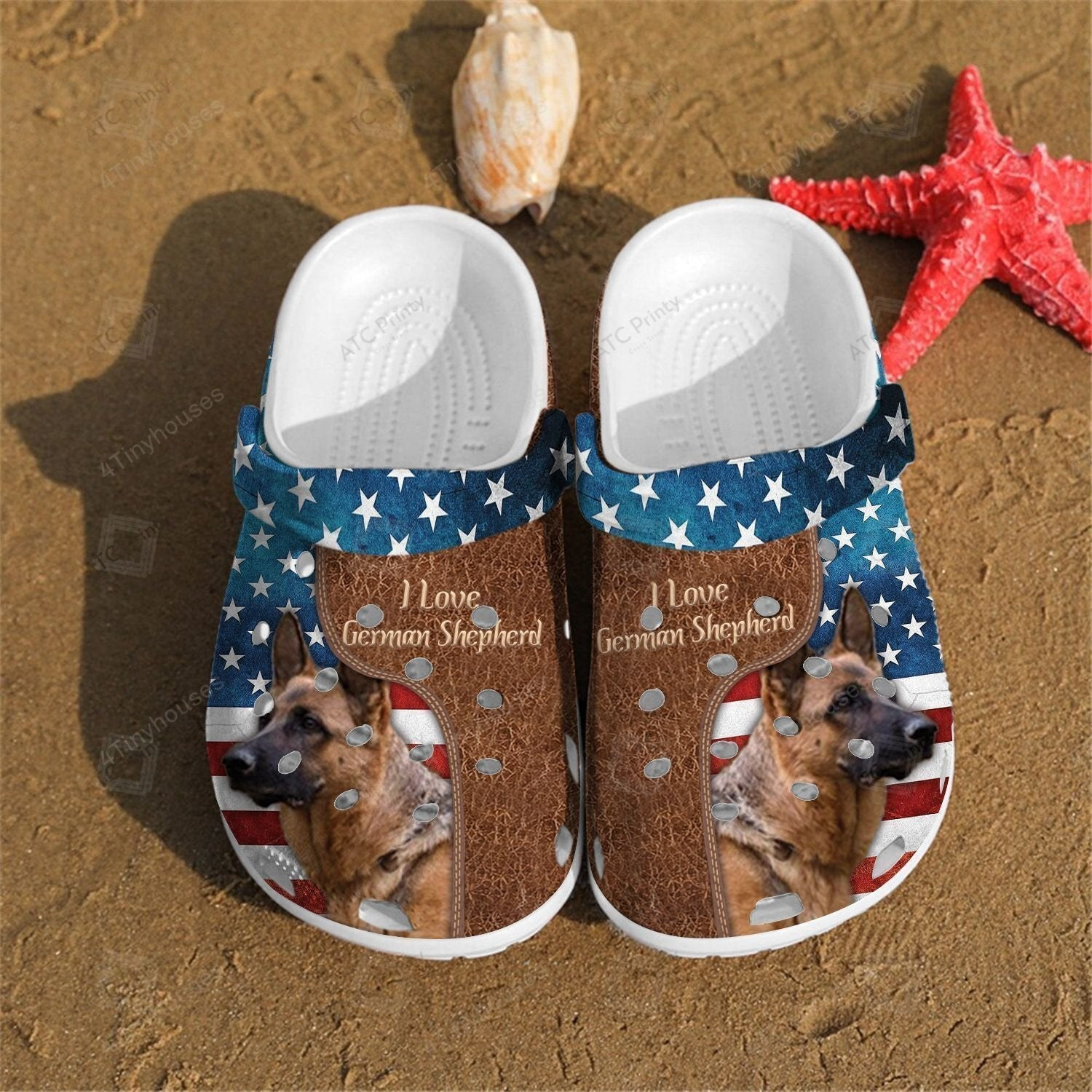 Love German Shepherd Shoes - 4Th Of July Dogs Gifts