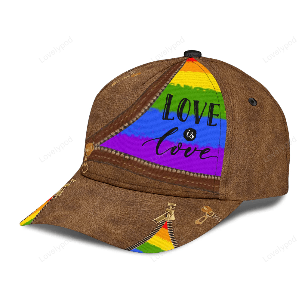 Love is love LGBT Classic Cap, Gift for Lgbt Printing Baseball Cap Hat Trucker Hats Custom Hats Gifts For Men & Women