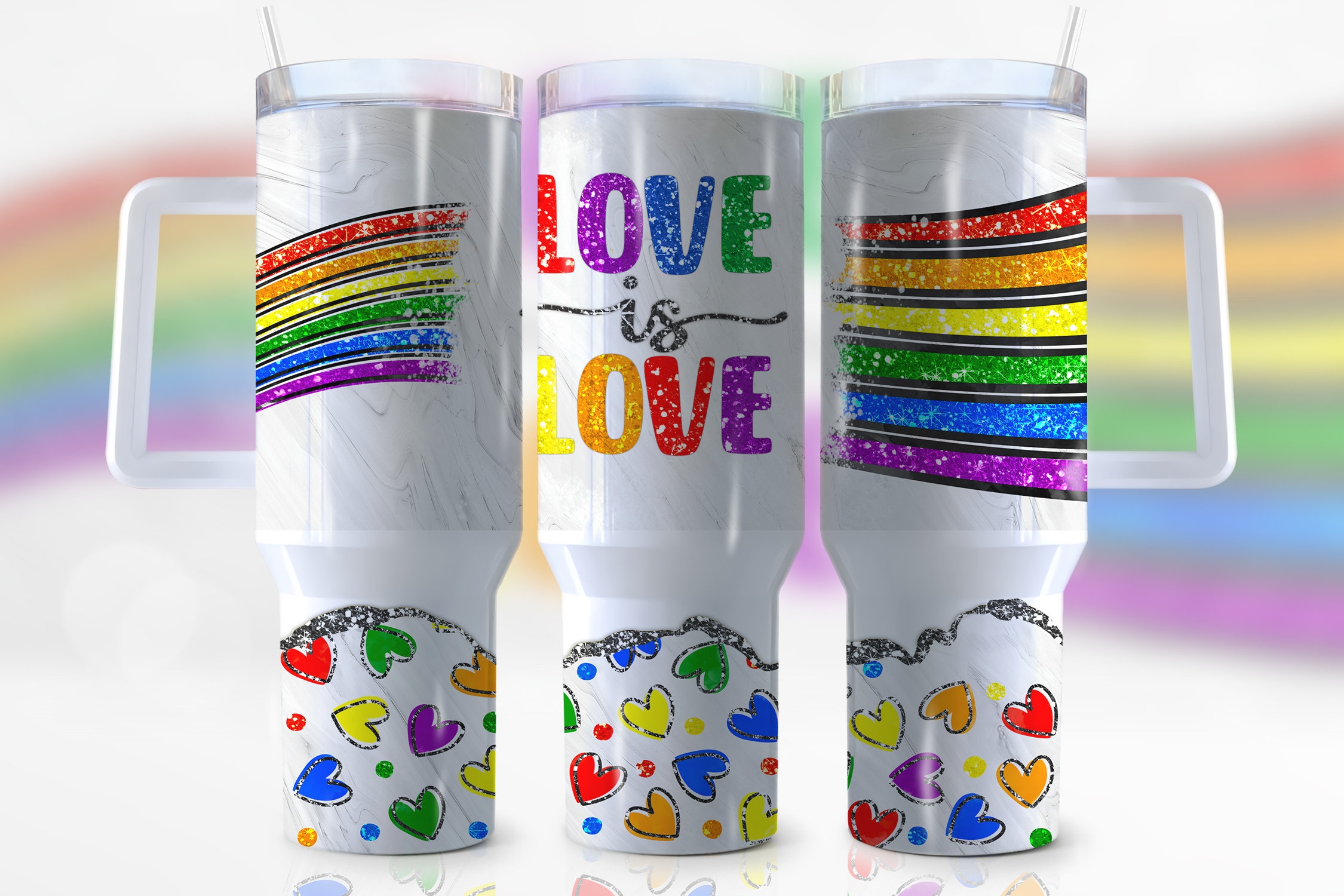 Love Is Love LGBTQ+ Custom Stanley Cup 40 oz 30 oz Tumbler With HandleTVC2301942