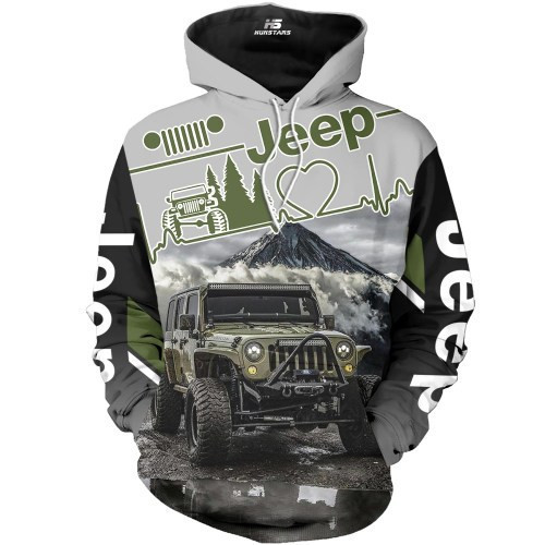 Love Jeep 3D All Over Print Hoodie, Zip Hoodie