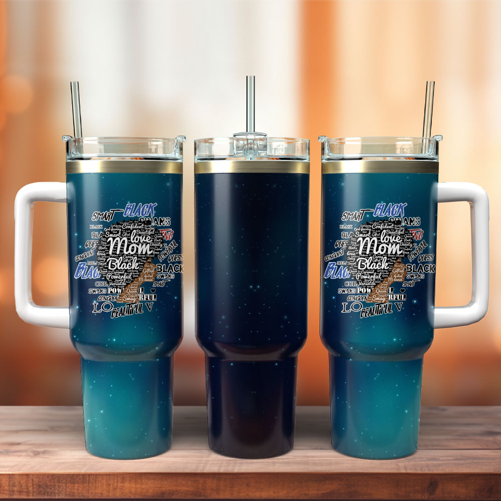 Love Mom Black Art Custom Stanley Cup 40 oz 30 oz Tumbler With HandleTVC2301247