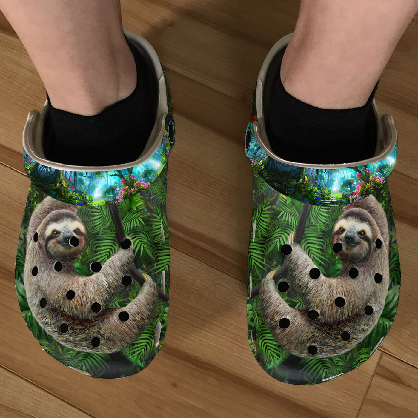 Love Sloth Animal Crocs Crocband Clogs Shoes Comfortable For Men Women and Kids