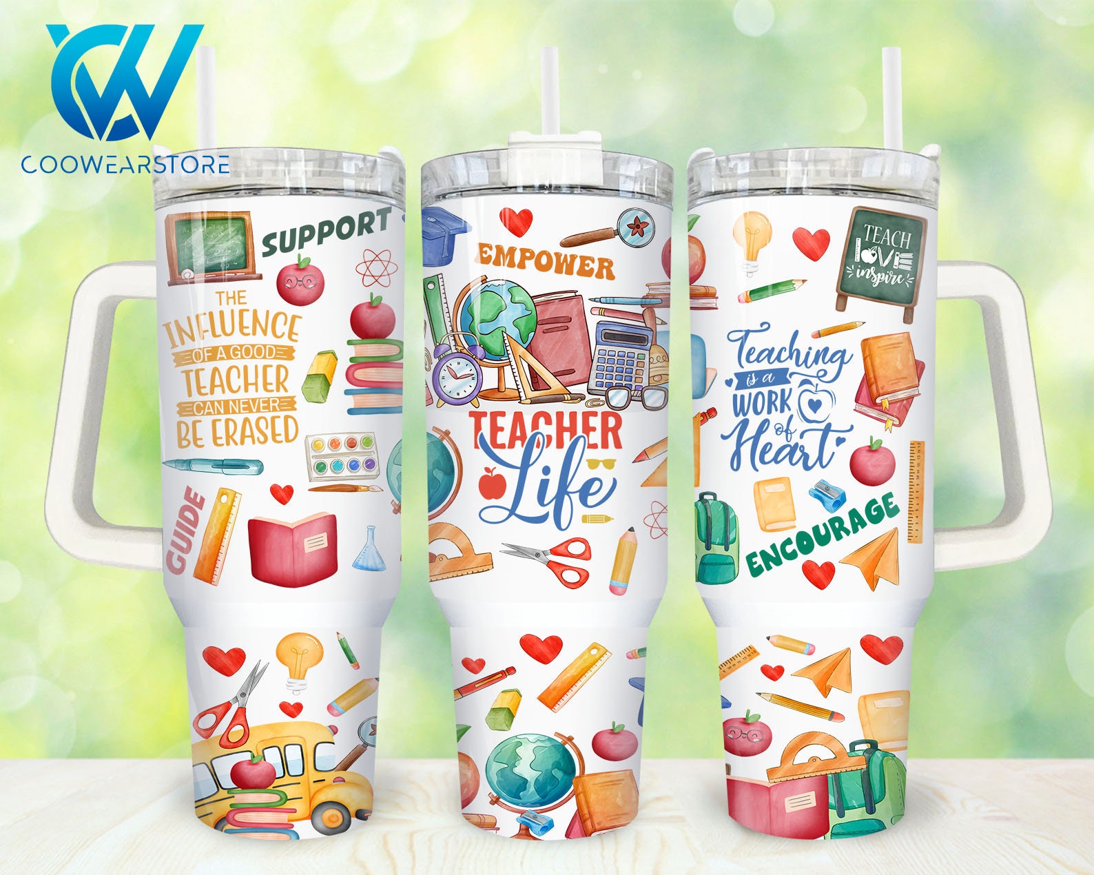 Love Teacher Custom Stanley Cup 40 oz 30 oz Tumbler With HandleTVC2301861