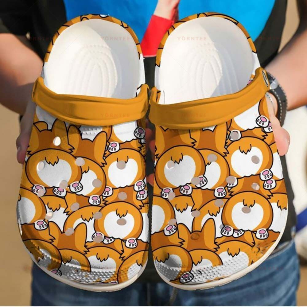 Lovely Corgi Butts Gift For Lover Rubber clog Shoes Comfy Footwear