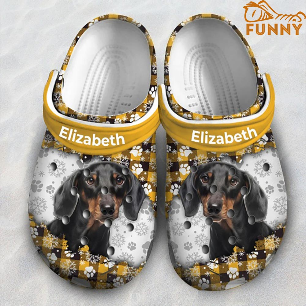Lovely Dachshund Christmas Crocs Crocband Clogs Shoes Comfortable For Men Women and Kids