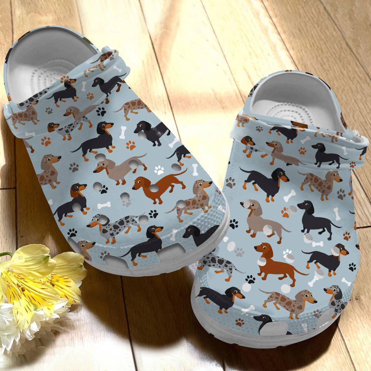 Lovely Dachshund Crocs Crocband Clogs Shoes Comfortable For Men Women and Kids