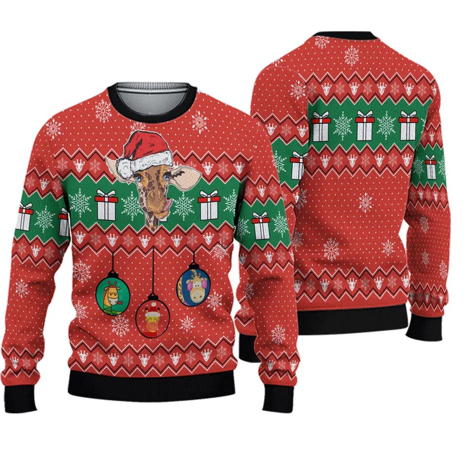 Lovely Giraffe Ugly Christmas Sweater