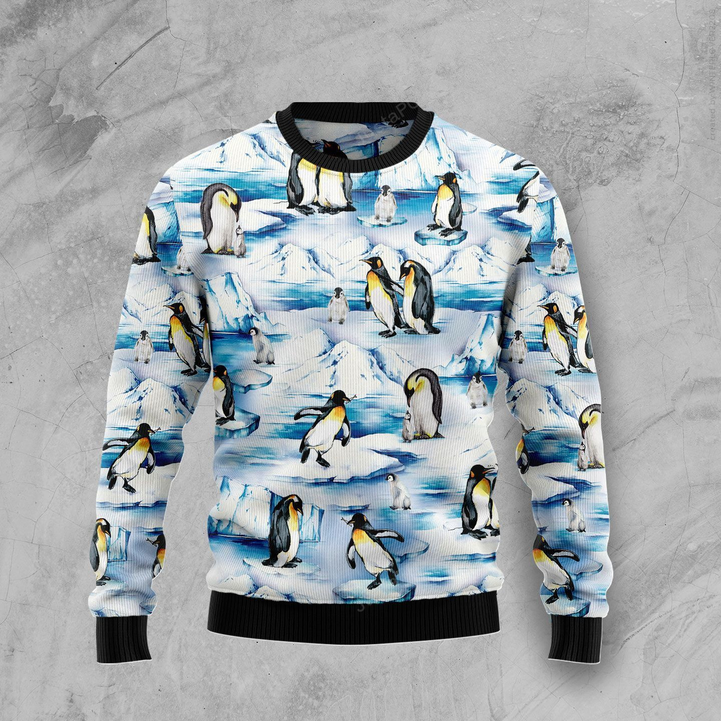 Lovely Penguin Ugly Christmas Sweater Adult 3D Funny Matching for family