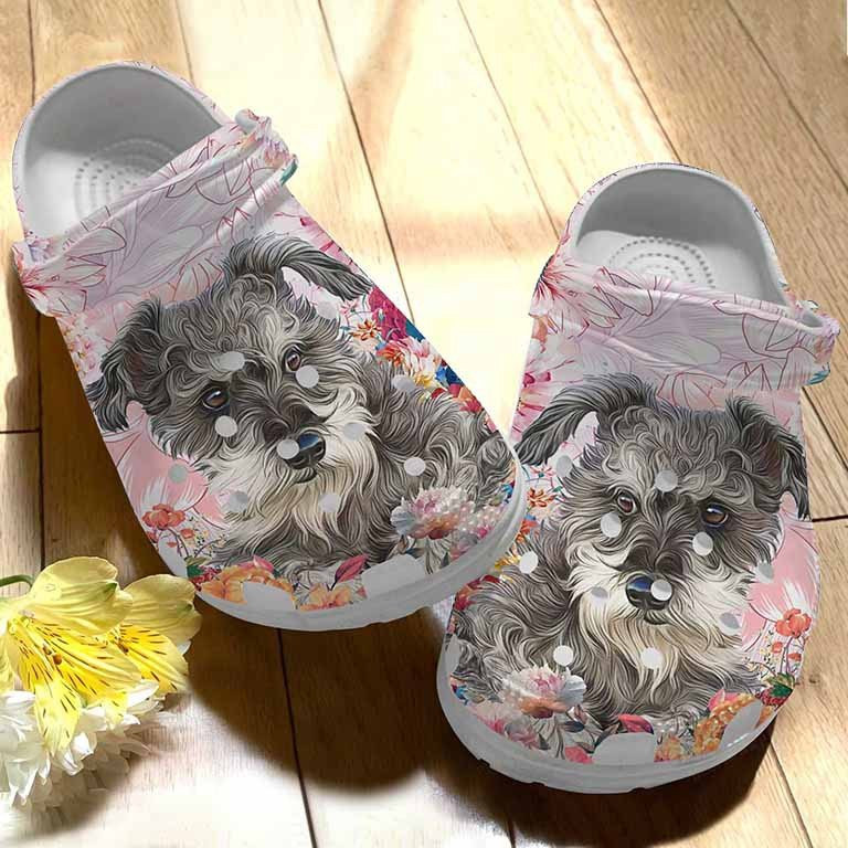 Lovely Schnauzer Clogs Shoes For Holiday Birthday