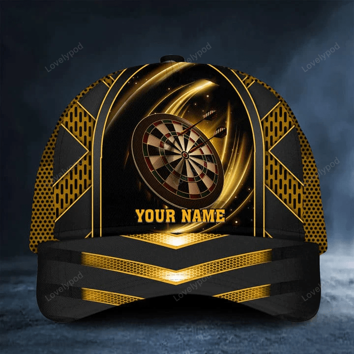 Lovelypod Custom Name Darts Classic Cap, Darts hat for men, Gift for Darts player Trucker Hats Custom Hats Gifts For Men & Women