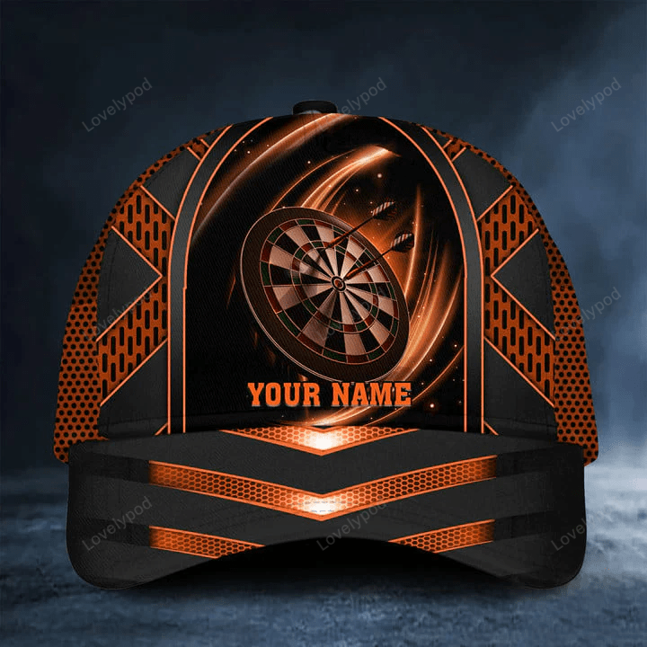 Lovelypod Custom Name Darts Classic Cap, Darts hat for men, Gift for Darts player Trucker Hats Custom Hats Gifts For Men & Women
