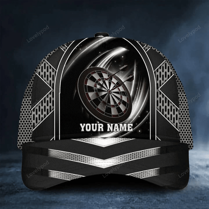 Lovelypod Custom Name Darts Classic Cap, Darts hat for men, Gift for Darts player Trucker Hats Custom Hats Gifts For Men & Women