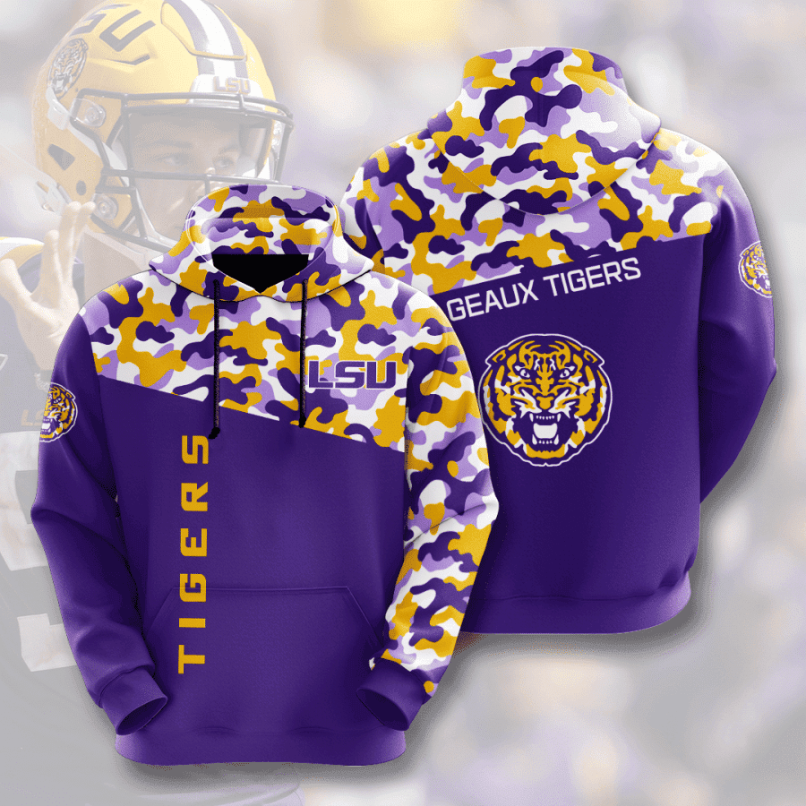 LSU 3D All Over Print Hoodie, Zip Hoodie