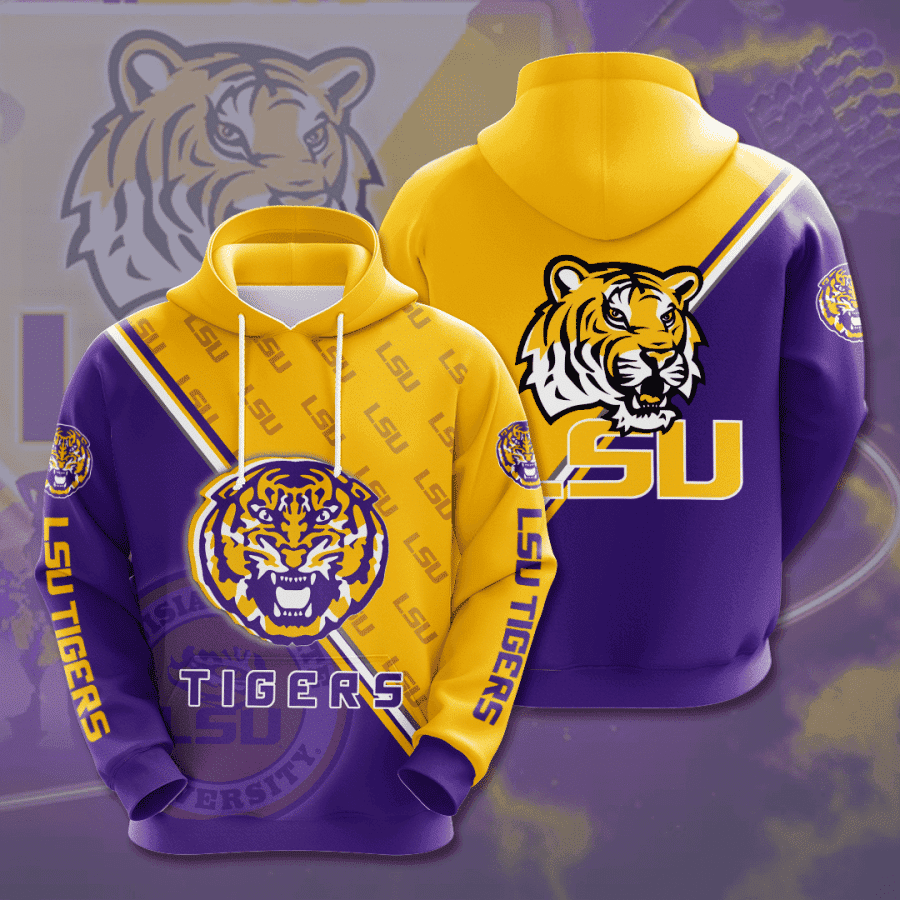LSU 3D All Over Print Hoodie, Zip Hoodie