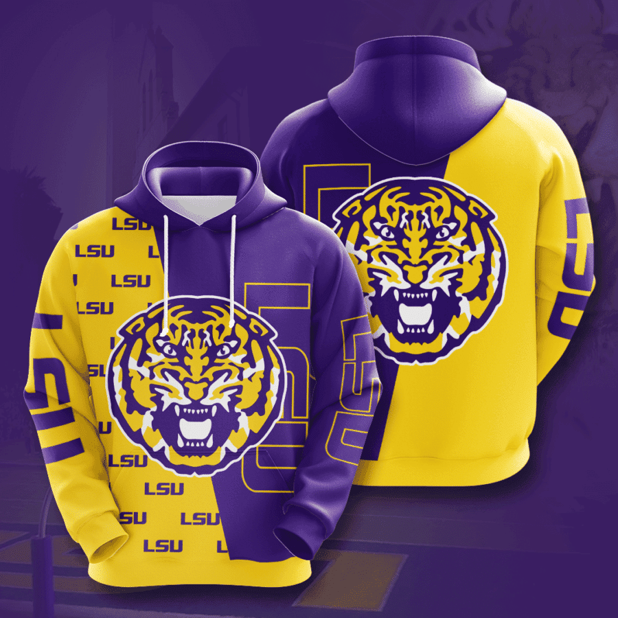 LSU 3D All Over Print Hoodie, Zip Hoodie