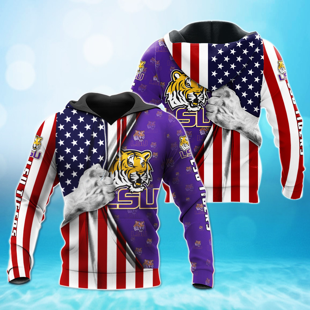Lsu Tigers 3D All Over Print Hoodie, Zip Hoodie