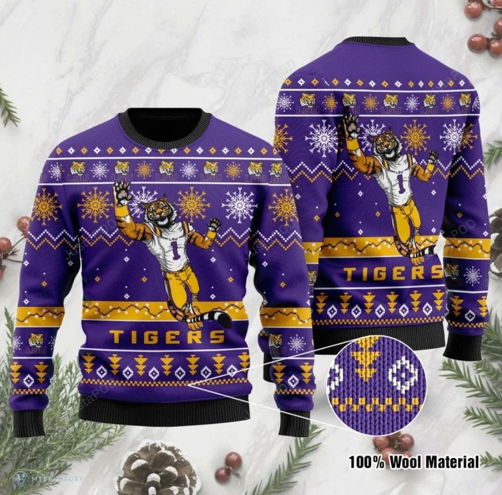 Lsu Tigers Football Ugly Christmas Sweater Adult 3D Funny Matching for family