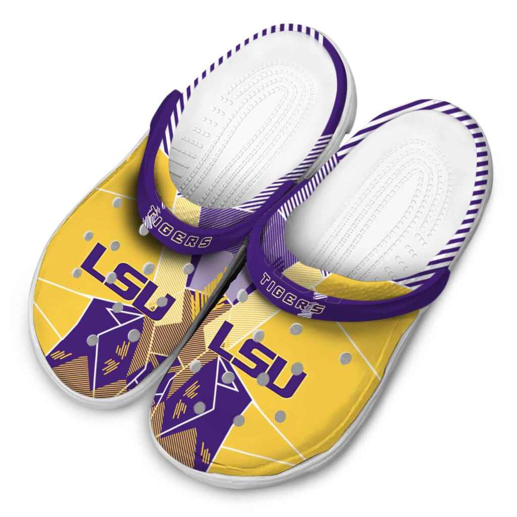LSU Tigers Geometric Background ClogTVC180112 - Image 4