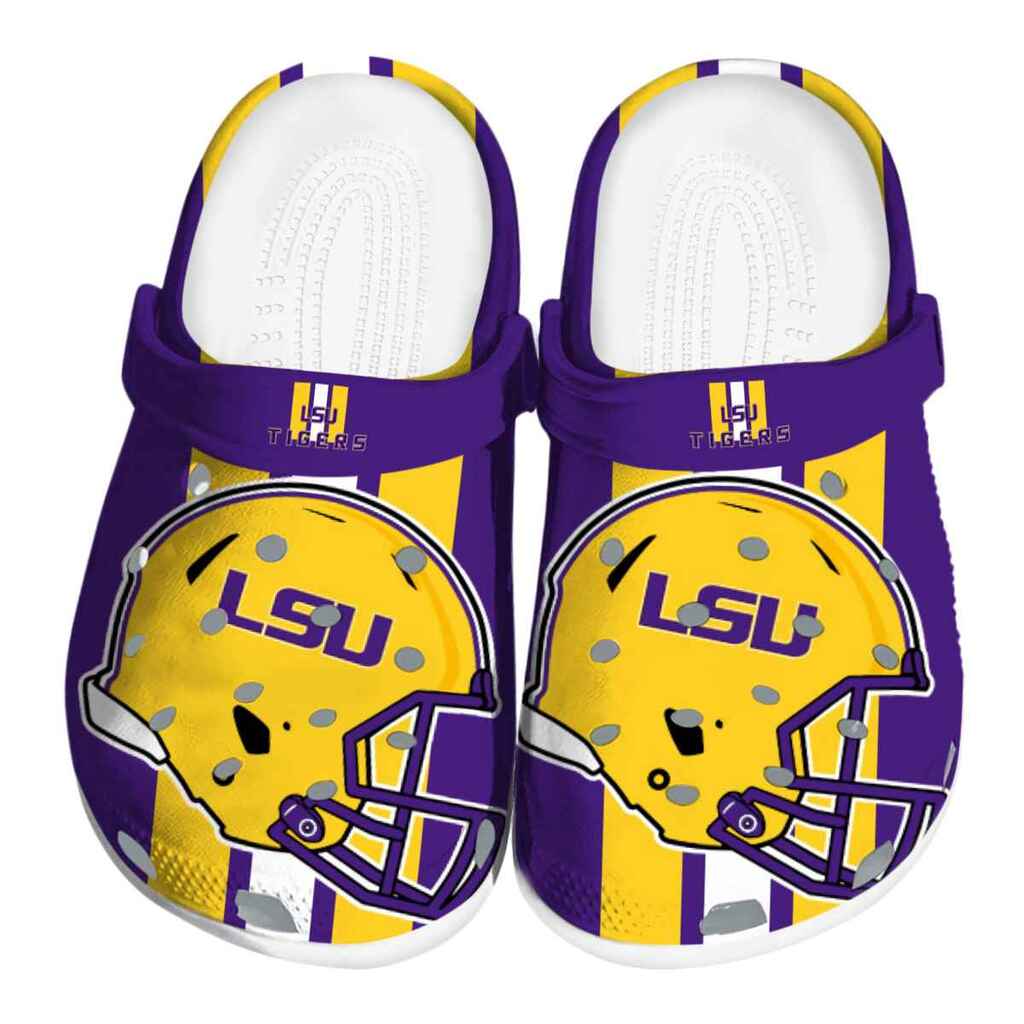 LSU Tigers Helmet Stripes ClogTVC180112