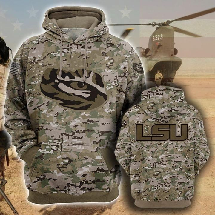Lsu Tigers Ncaa Camo 3D All Over Print Hoodie, Zip Hoodie