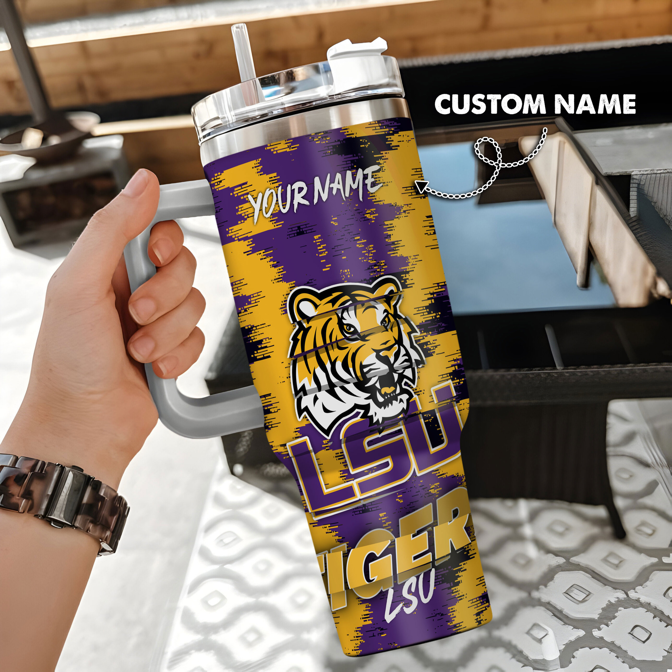 LSU TIGERS NCAA Custom Stanley Cup 40 oz 30 oz Tumbler With HandleTVC230111
