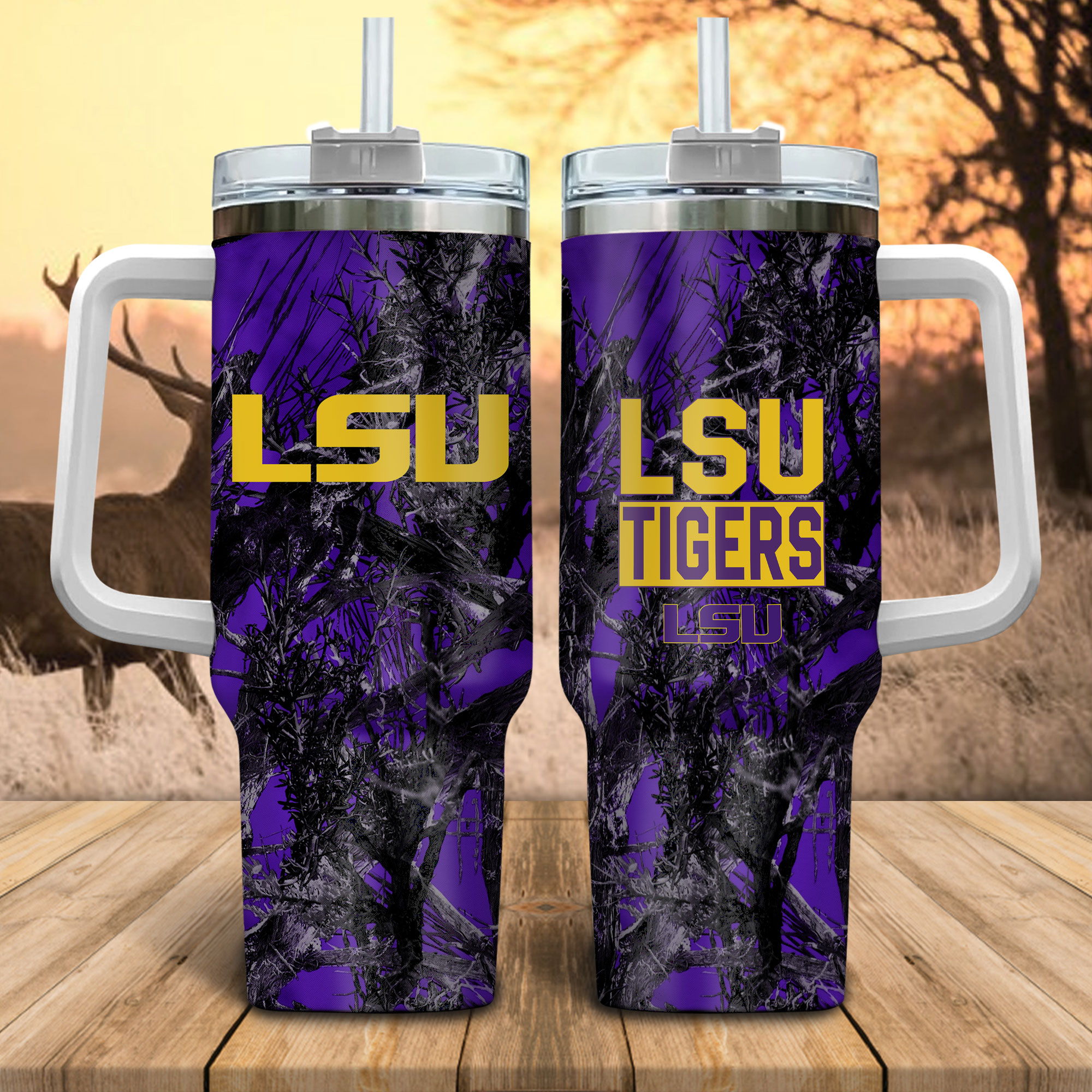 LSU Tigers NCAA Hunting Custom Stanley Cup 40 oz 30 oz Tumbler With HandleTVC230115