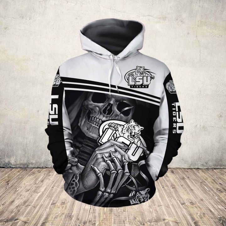 Lsu Tigers Ncaa Skull 3D All Over Print Hoodie, Zip Hoodie
