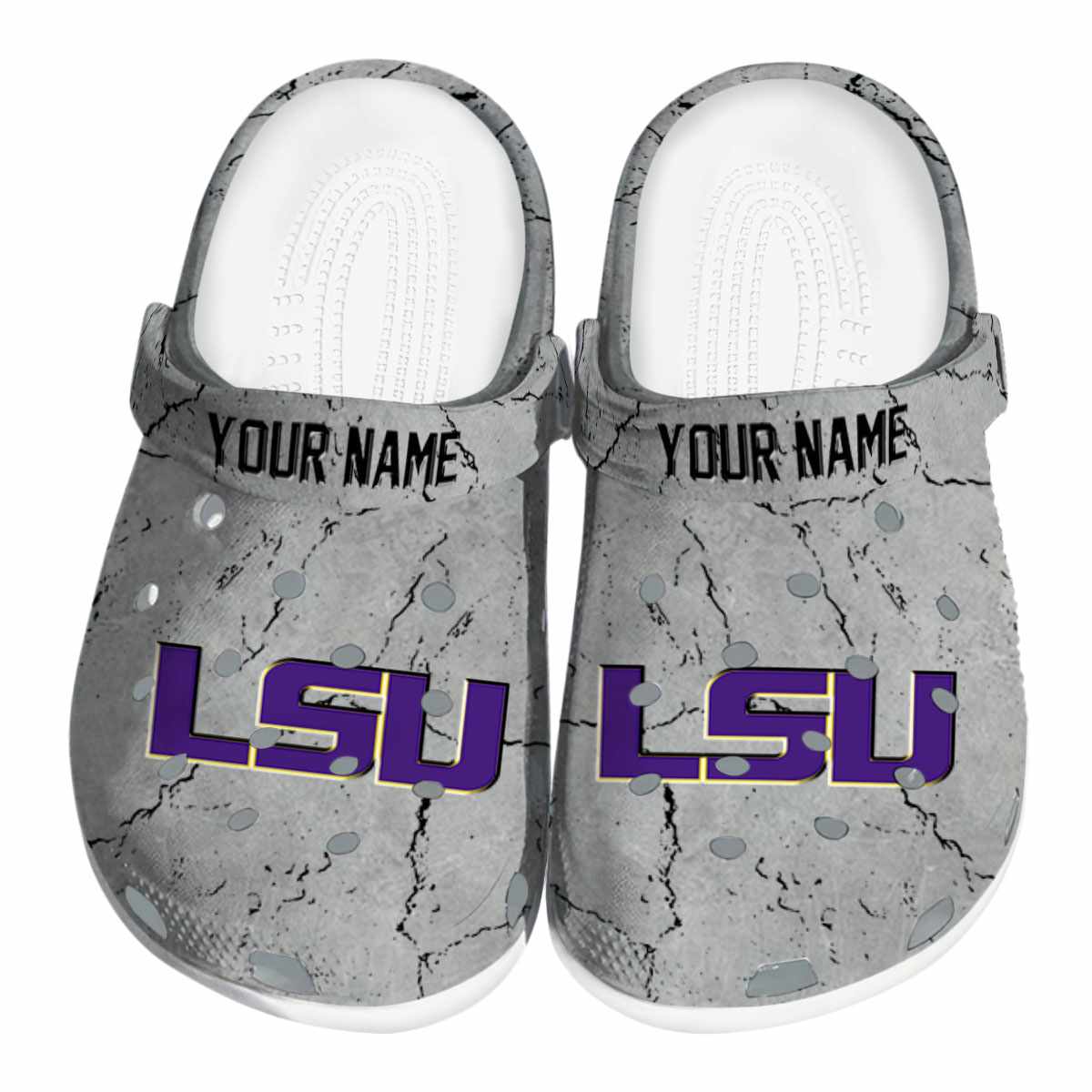 LSU Tigers NCAA Sport Crocs Crocband Clogs Shoes Comfortable For Men Women and Kids
