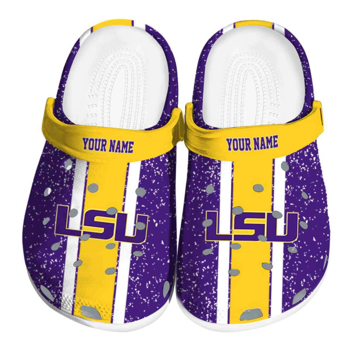 LSU Tigers NCAA Sport Crocs Crocband Clogs Shoes Comfortable For Men Women and Kids