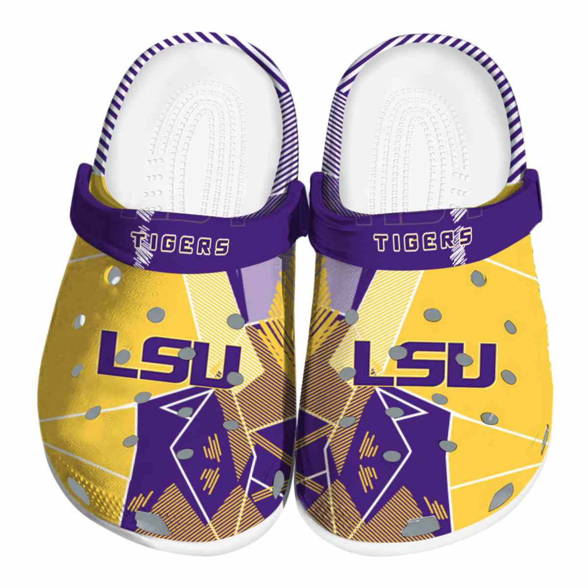 LSU Tigers NCAA Sport Crocs Crocband Clogs Shoes Comfortable For Men Women and Kids