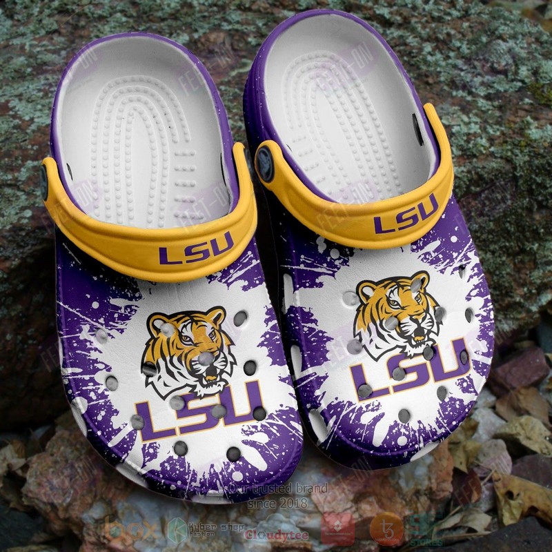 LSU Tigers NCAA Sport Crocs Crocband Clogs Shoes Comfortable For Men Women and Kids